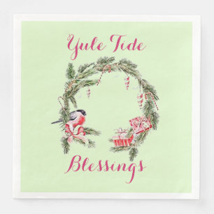Yule Tide Blessings Paper Napkins