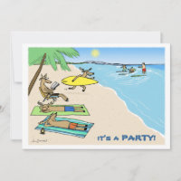 "Yule Tide" - Santa and Reindeer Beach Vacation