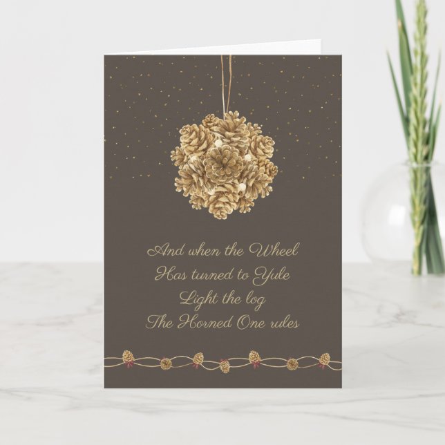  Yule Wheel of the Year Sabbat Greeting Card (Front)