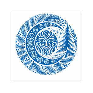 Yule Winter Solstice Greenman                      Self-inking Stamp
