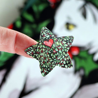 Yule Wreath Star Sticker