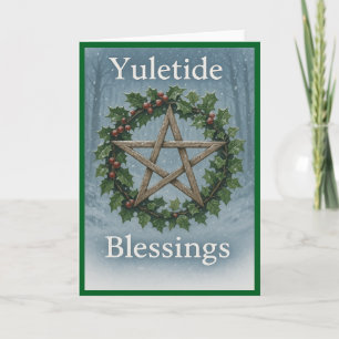 Yuletide Blessings Christmas Greetings Card