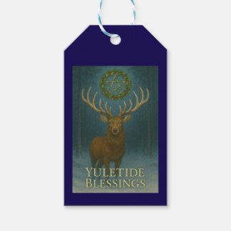 Yuletide Blessings Stag Christmas Gift Tags