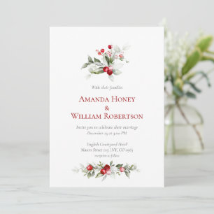 Yuletide Bliss: Christmas Wedding Card