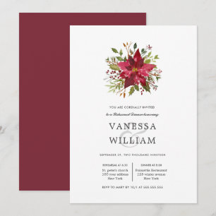 Yuletide Christmas Wedding Rehearsal Dinner Invitation