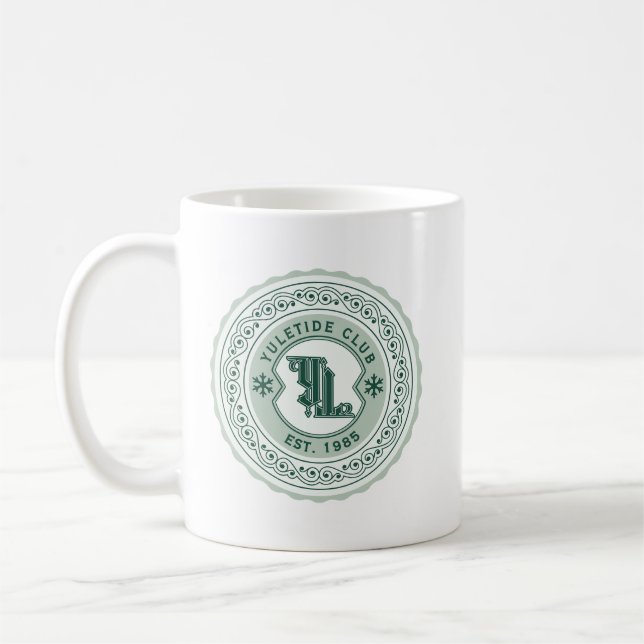 Yuletide Club Custom Holiday Crest Coffee Mug (Left)