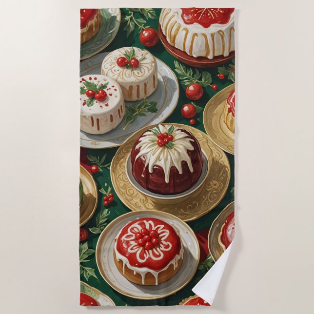 Yuletide Feast Beach Towel (Front)