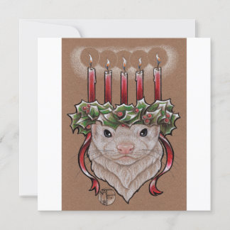 Yuletide Ferret Christmas Card
