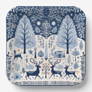 Yuletide Gatherings Paper Plate