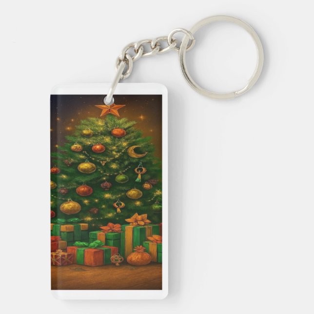 Yuletide Glow: Tree of Wonder Keychain (Back)