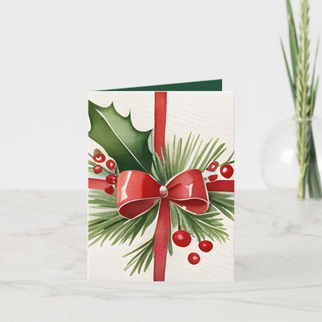 Yuletide Greetings & a Holiday Recipe Christmas Card (Front)