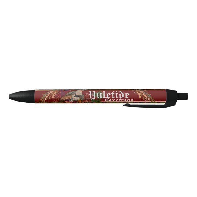 Yuletide Greetings Northern Flicker  Black Ink Pen (Bottom)
