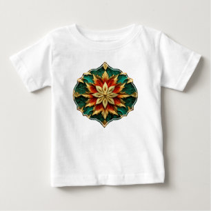 Yuletide Opulence: Golden Threads of Christmas Baby T-Shirt