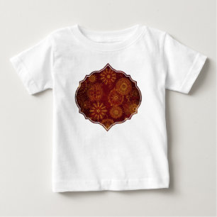 Yuletide Opulence: Golden Threads of Christmas Baby T-Shirt