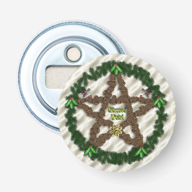 Yuletide Pentacle Bottle Opener (Front)