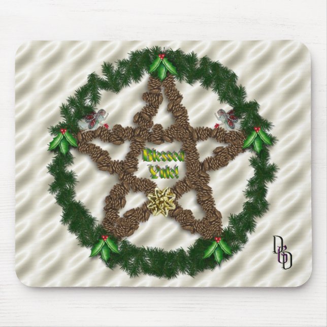 Yuletide Pentacle Mouse Mat (Front)