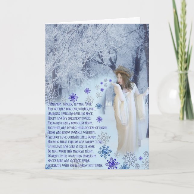 Yuletide Poem Holiday Card (Front)