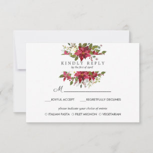 Yuletide   Poinsettia Wedding  RSVP MEAL OPTION