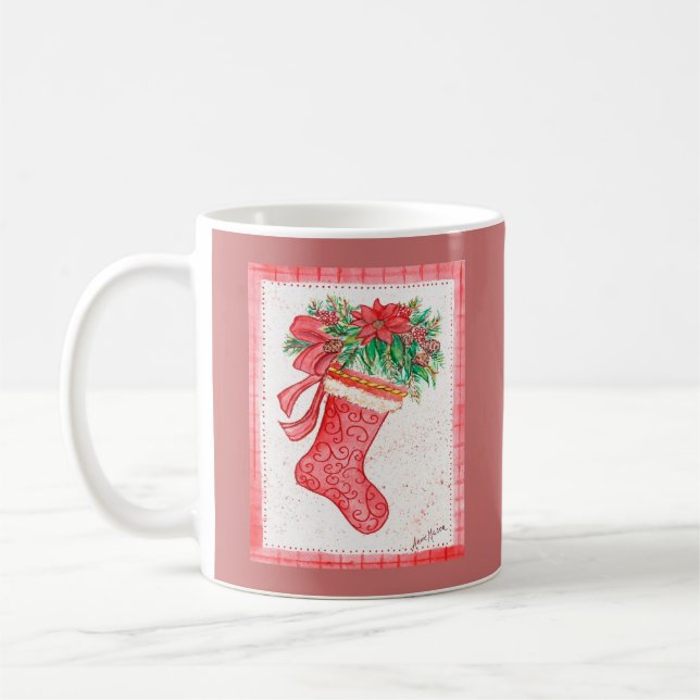 Yuletide Stocking Coffee Mug (Left)