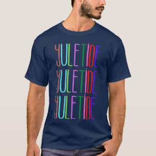 Yuletide Three Merry Christmas Holiday Graphic  T-Shirt