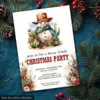 Yuletide Yeehaw Christmas party editable invites