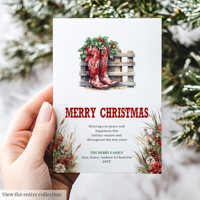 Yuletide Yeehaw cowboy Christmas greeting card (Yuletide Yeehaw cowboy Christmas greeting card

)