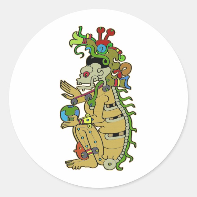 Yum Cimil Classic Round Sticker (Front)