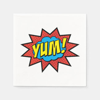 YUM Cocktail Napkin Red