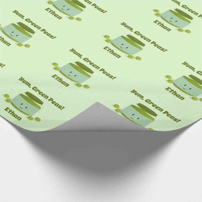 Yum Green Peas | Wrapping Paper (Corner)