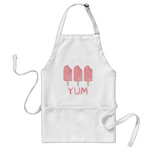 YUM Strawberry Cake Eclair Pink Ice Cream Popsicle Standard Apron