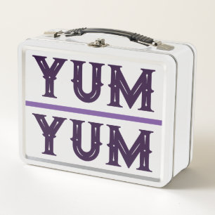 YUM YUM Lunch Box - Purple Font