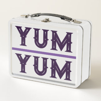 YUM YUM Lunch Box - Purple Font
