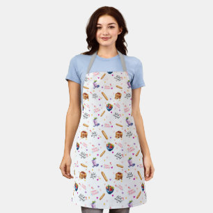 Yum Yum Morning Breakfast Pattern Apron