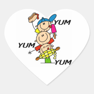 Yum Yum Summer Heart Sticker