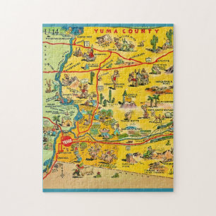 Yuma Arizona 11x14 Map Jigsaw Puzzle