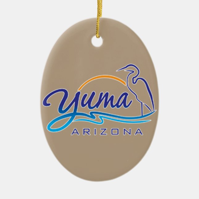 Yuma, Arizona Ceramic Tree Decoration (Front)