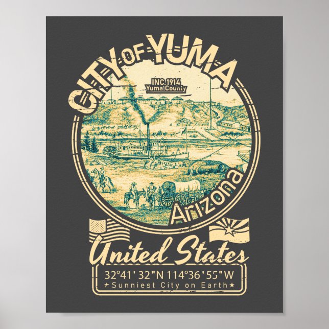 YUMA ARIZONA - FORT YUMA - VINTAGE ARMY POSTER (Front)