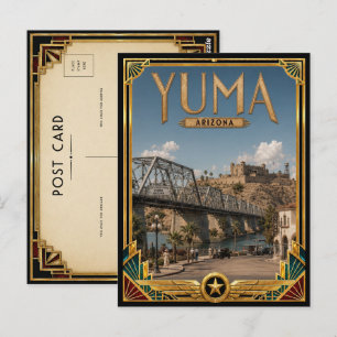 Yuma Arizona Vintage Art Deco Golden Age Postcard