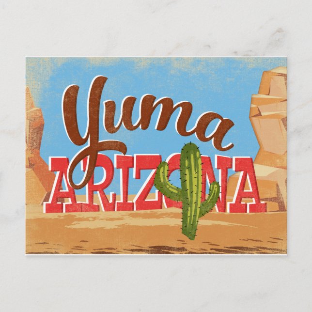 Yuma Arizona Vintage Travel Postcard (Front)