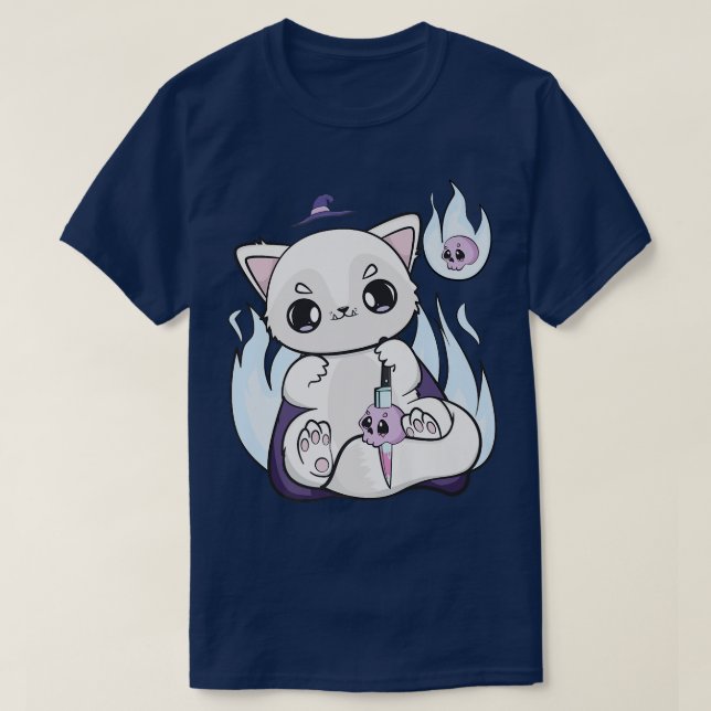 Yume Kawaii Arctic Fo And Kawaii Pastel Goth Witch T-Shirt (Design Front)