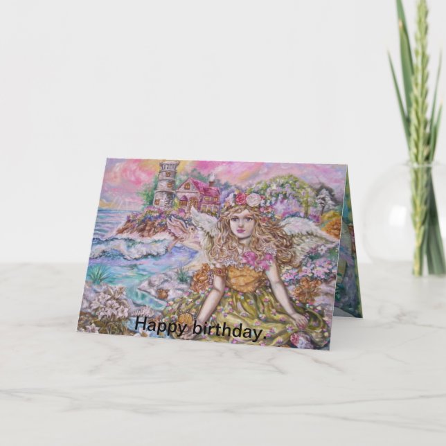 yumi sugai angels, happy birthday. card (Front)