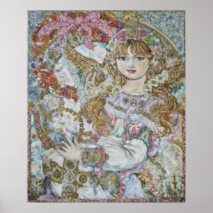 yumi sugai.The angel of the pink Christmas rose. Poster