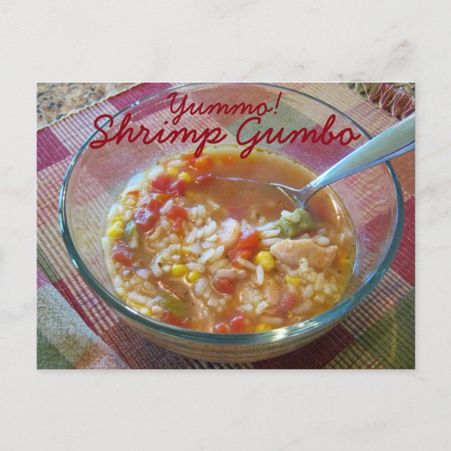 Yummo Shrimp Gumbo Recipe Card (Front)
