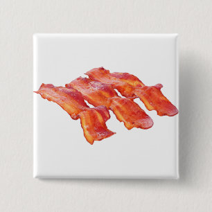Yummy Bacon 15 Cm Square Badge