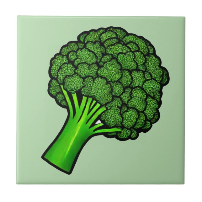 Yummy Broccoli Tile (Front)