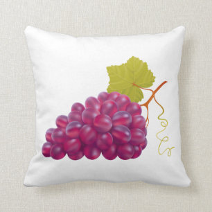Yummy Bunch Of Red Grapes Cushion