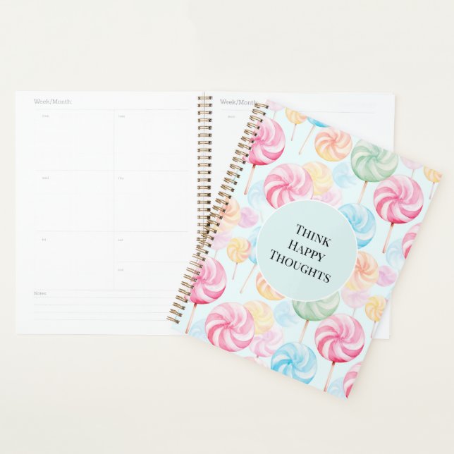 Yummy Candy Lollipops Whimsical Happy Thoughts Planner (Display)
