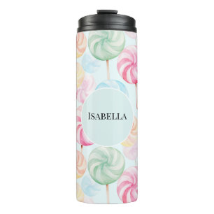 Yummy Candy Lollipops Whimsical   Thermal Tumbler
