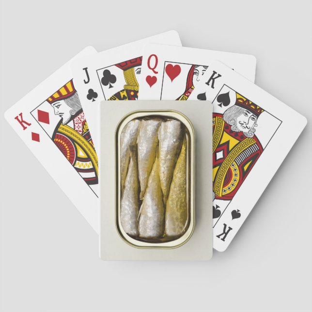 Yummy Canned Sardines Playing Cards (Back)