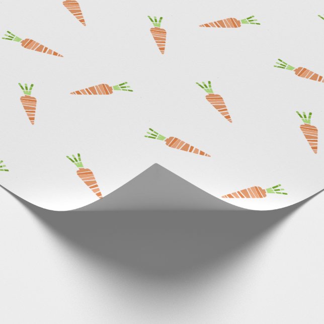 Yummy Carrots Easter Wrapping Paper (Corner)